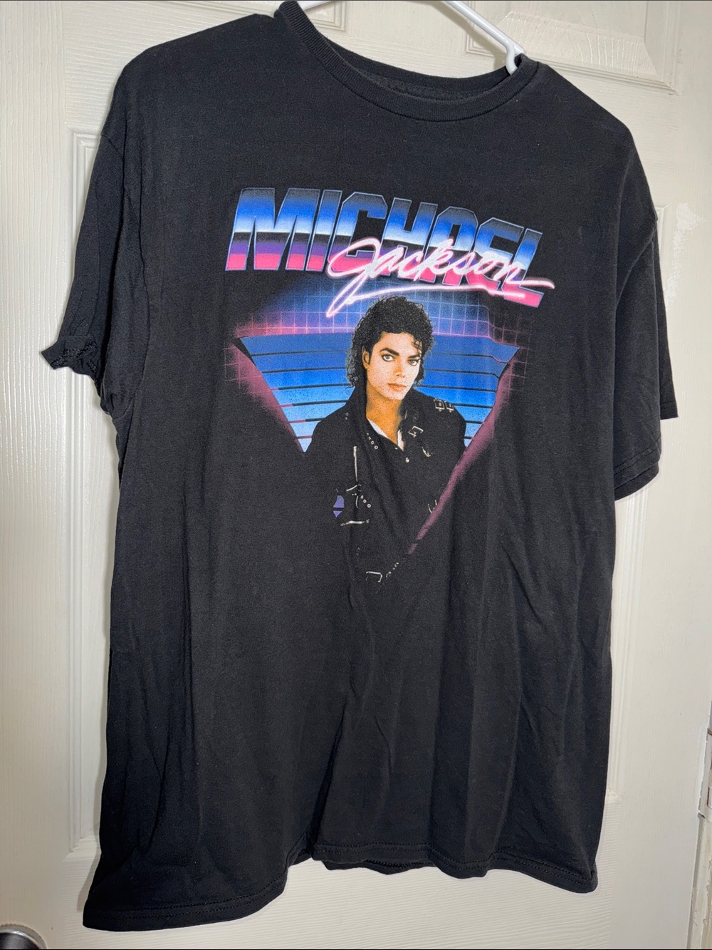 Michael Jackson Black Graphic Short Sleeve Tee